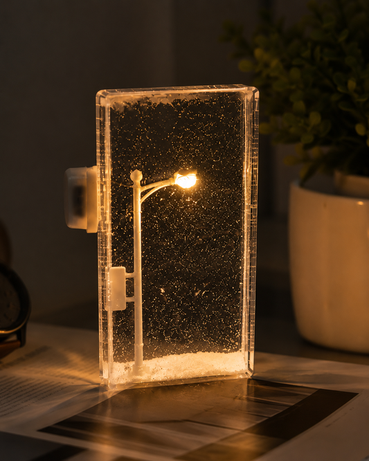 SnowGlow™ LED Snowfall Lamp – Cozy Ambient Night Light