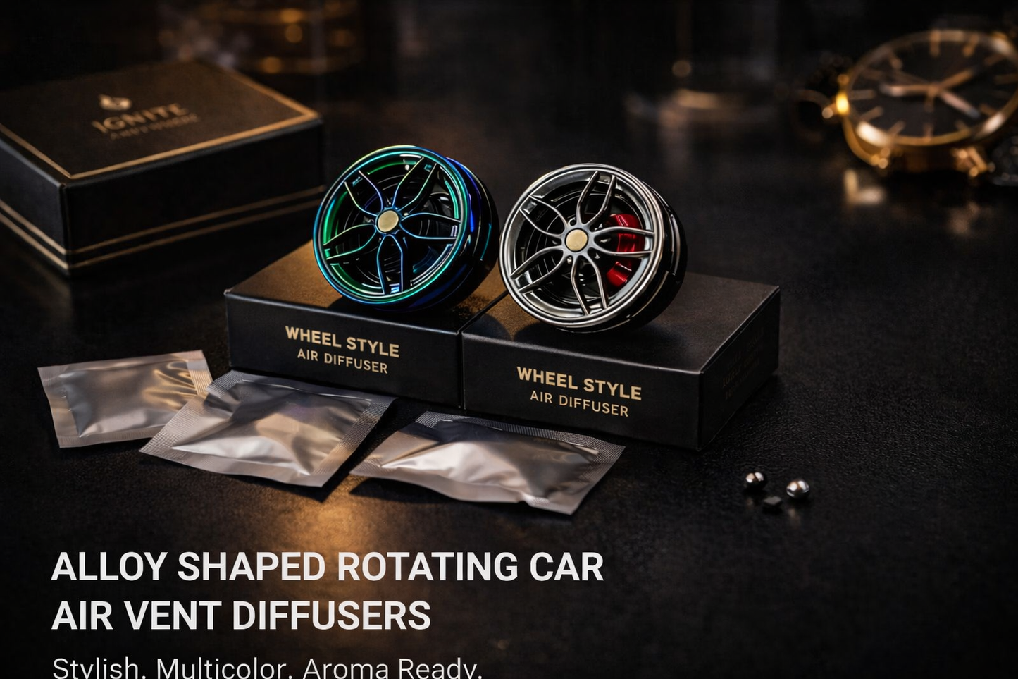 AeroSpin™ Alloy Wheel Car Air Diffuser – Rotating Vent Clip