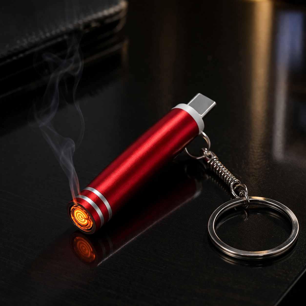 EliteCharge™ Type-C Mini Flameless Lighter – Windproof, Rechargeable & Pocket-Sized USB C Lighter India – Type C Cigarette Lighter, Rechargeable Electric USB Lighter Keychain, Portable Mobile Connect